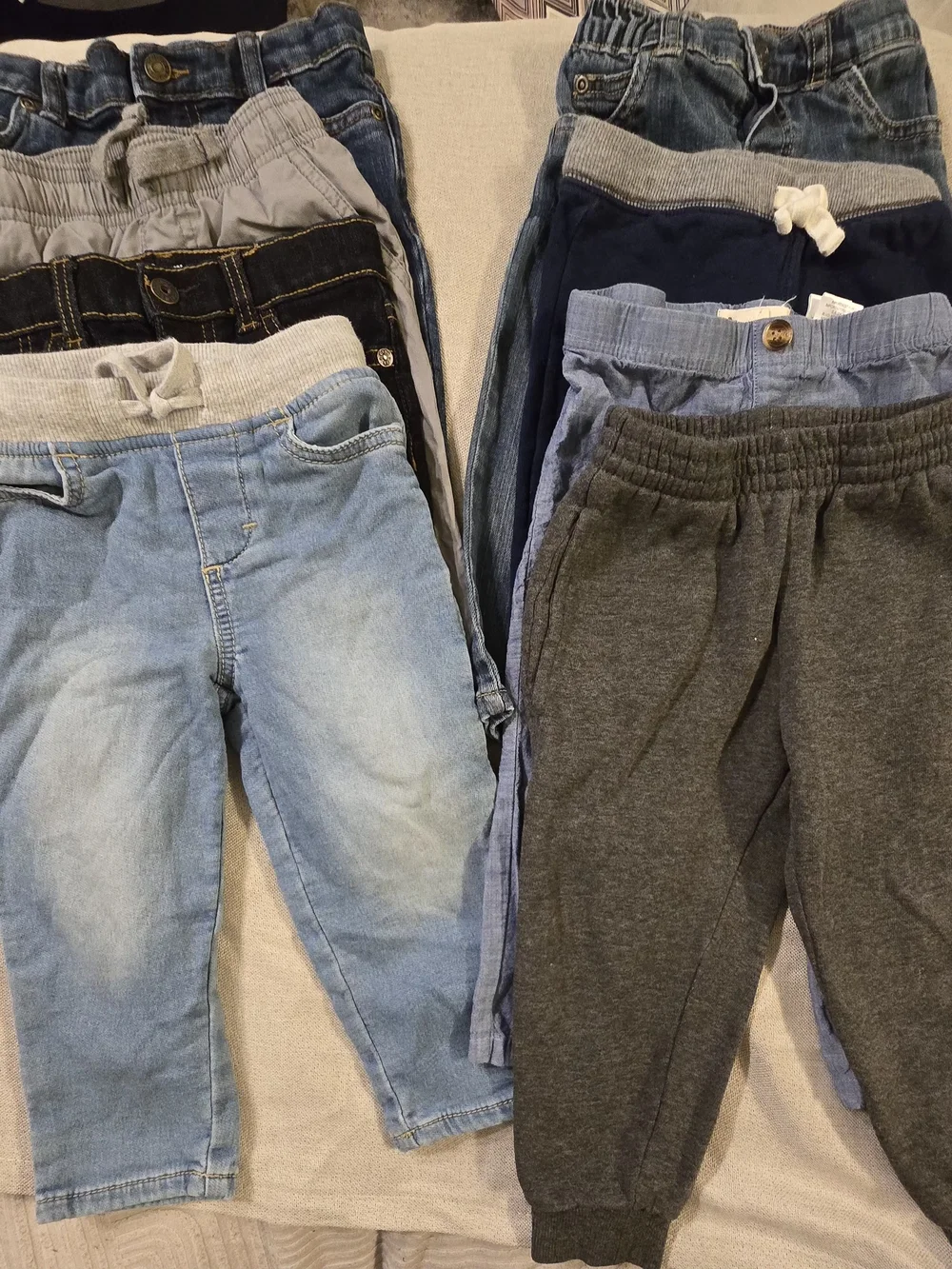 Toddler Boys Pants Lot 18M 24M Carter's OshKosh Baby B'gosh Champion Jeans Jogge